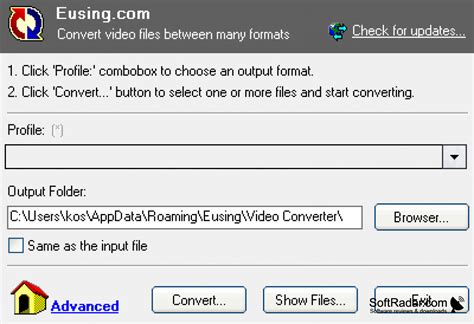 Eusing Free Video Converter for Windows